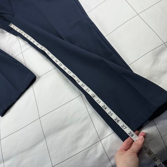 7 Diamonds Pants Mens 38 Navy Blue Performance Chino Slim Fit Stretch Work Golf - Picture 11 of 13